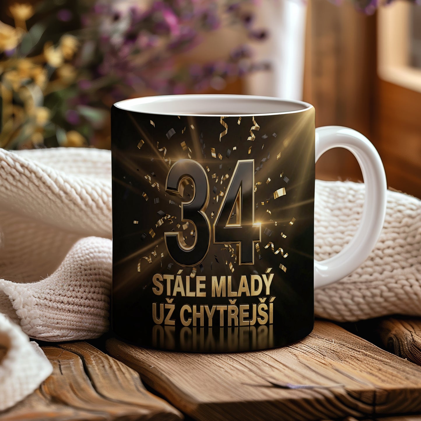 Narozeninový hrnek 34 let – STÁLE MLADÝ UŽ CHYTŘEJŠÍ