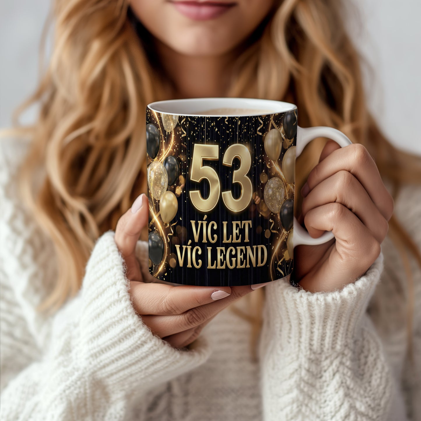 Narozeninový hrnek 53 let – VÍC LET VÍC LEGEND