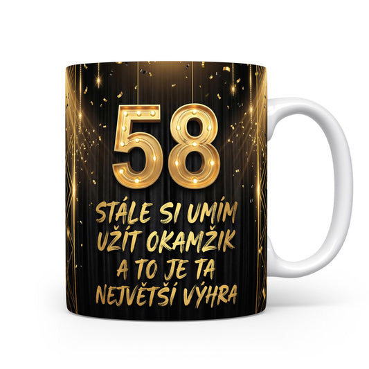 Narozeninový hrnek s věkem 58