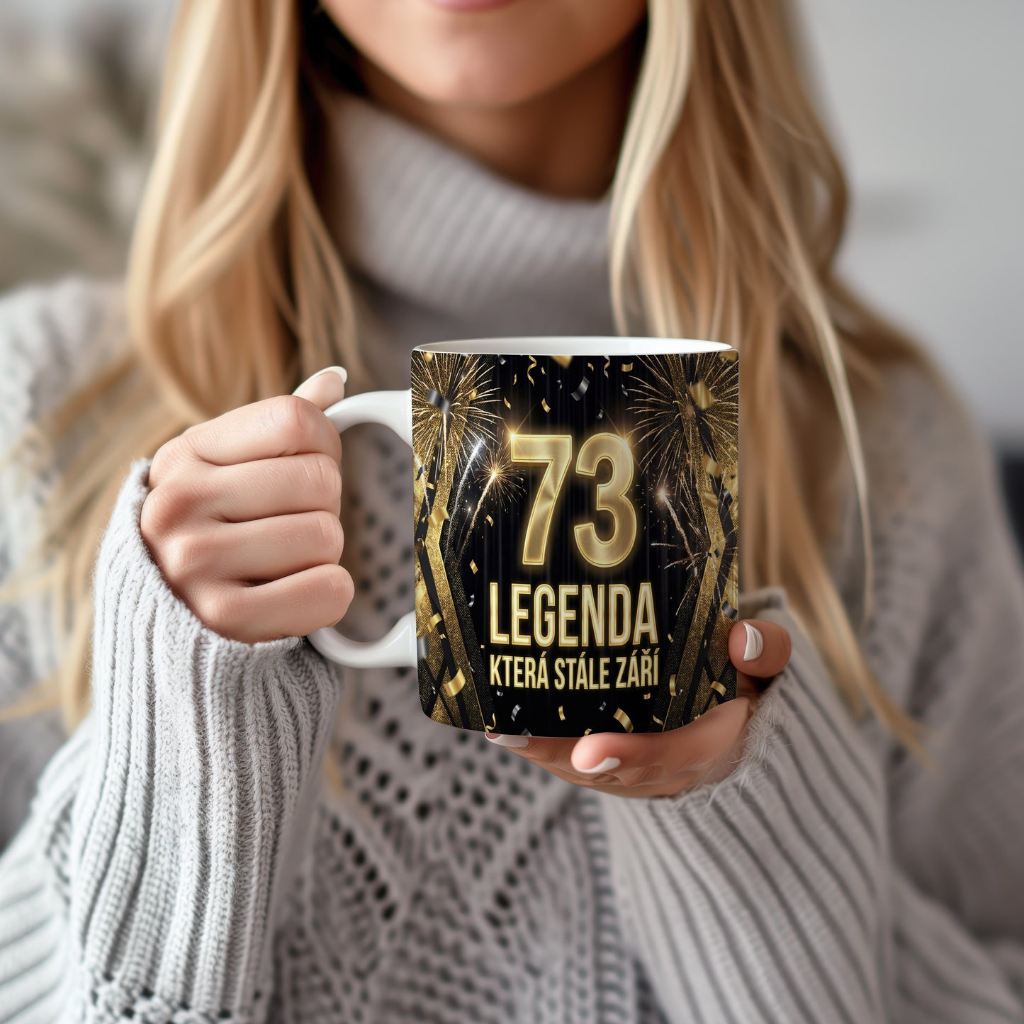 Narozeninový hrnek 73 let – LEGENDA KTERÁ STÁLE ZÁŘÍ
