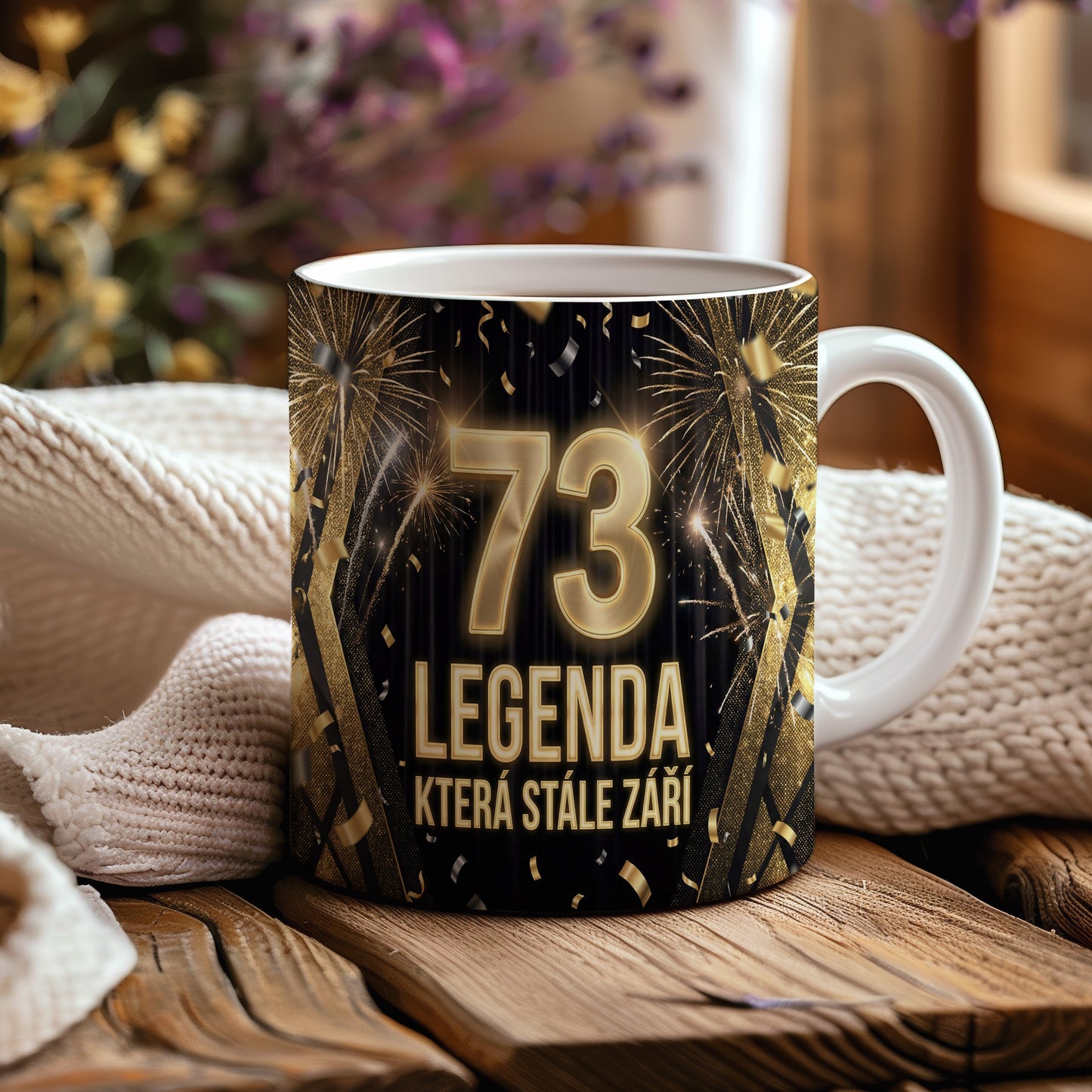 Narozeninový hrnek 73 let – LEGENDA KTERÁ STÁLE ZÁŘÍ