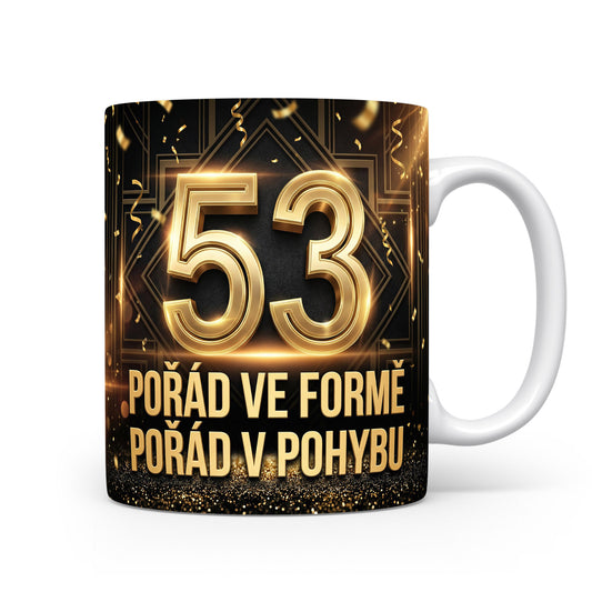 Narozeninový hrnek s číslem 53