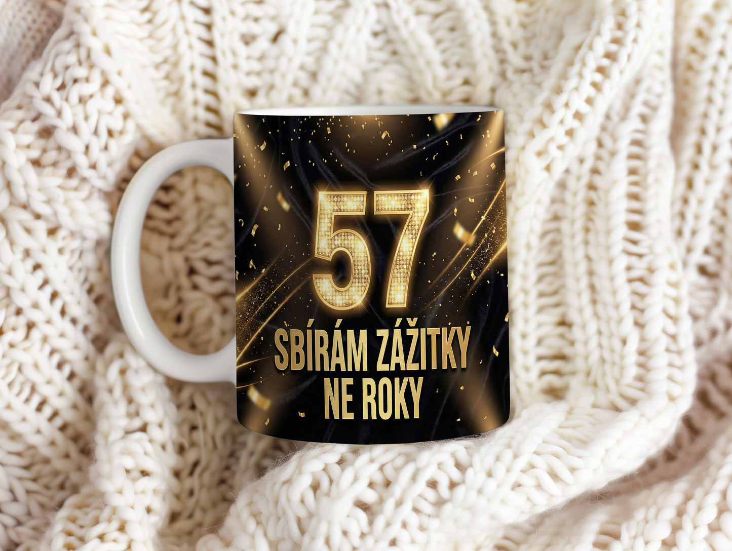Narozeninový hrnek 57 let – SBÍRÁM ZÁŽITKY NE ROKY