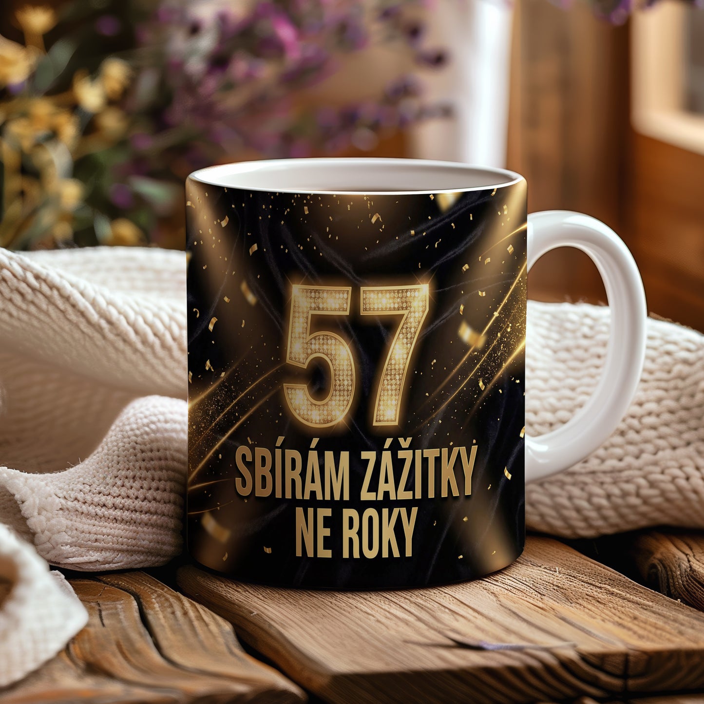 Narozeninový hrnek 57 let – SBÍRÁM ZÁŽITKY NE ROKY