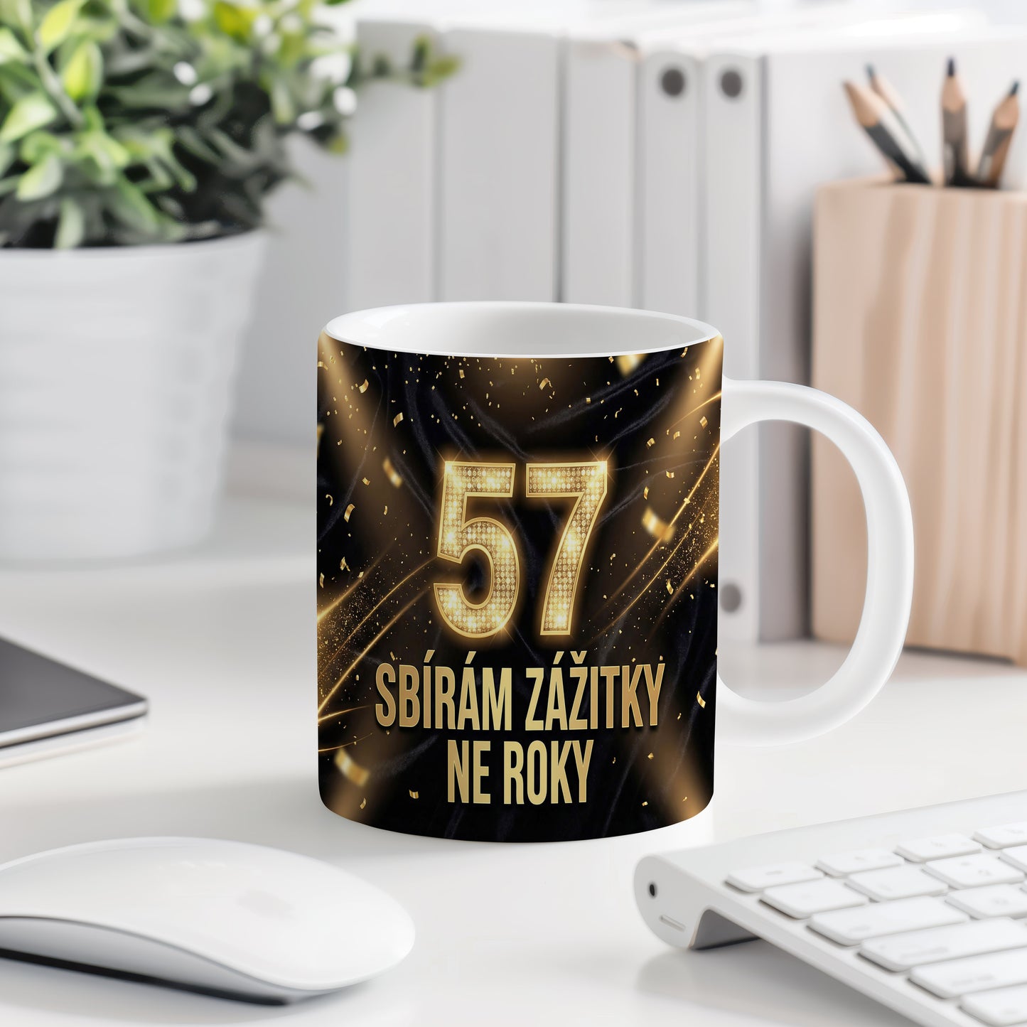 Narozeninový hrnek 57 let – SBÍRÁM ZÁŽITKY NE ROKY