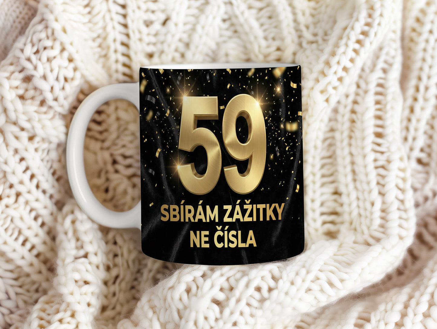 Narozeninový hrnek 59 let – SBÍRÁM ZÁŽITKY NE ČÍSLA