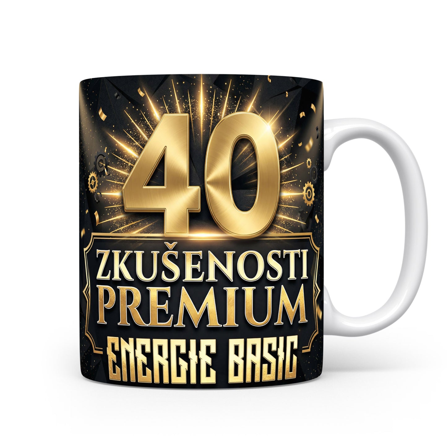 Hrnček s nápisem ZKUŠENOSTI PREMIUM ENERGIE BASIC