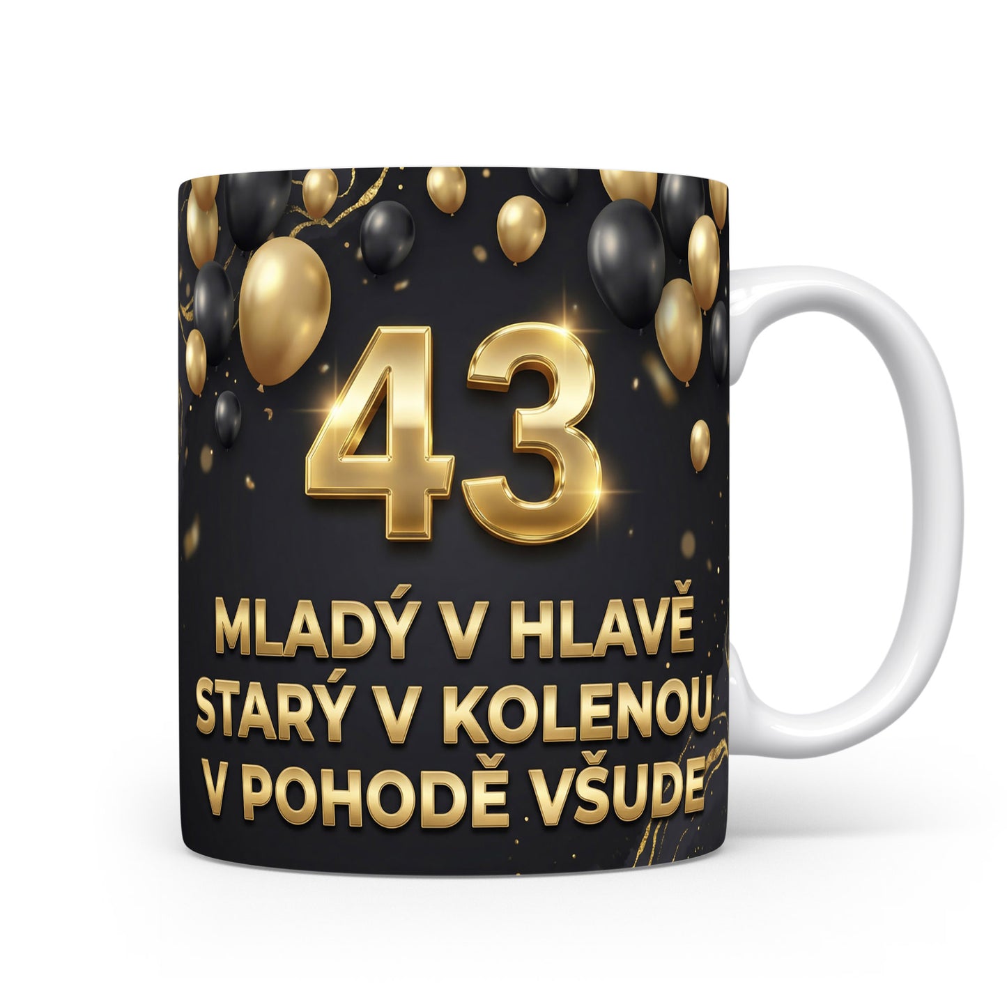 Narozeninový hrnek s věkem 43