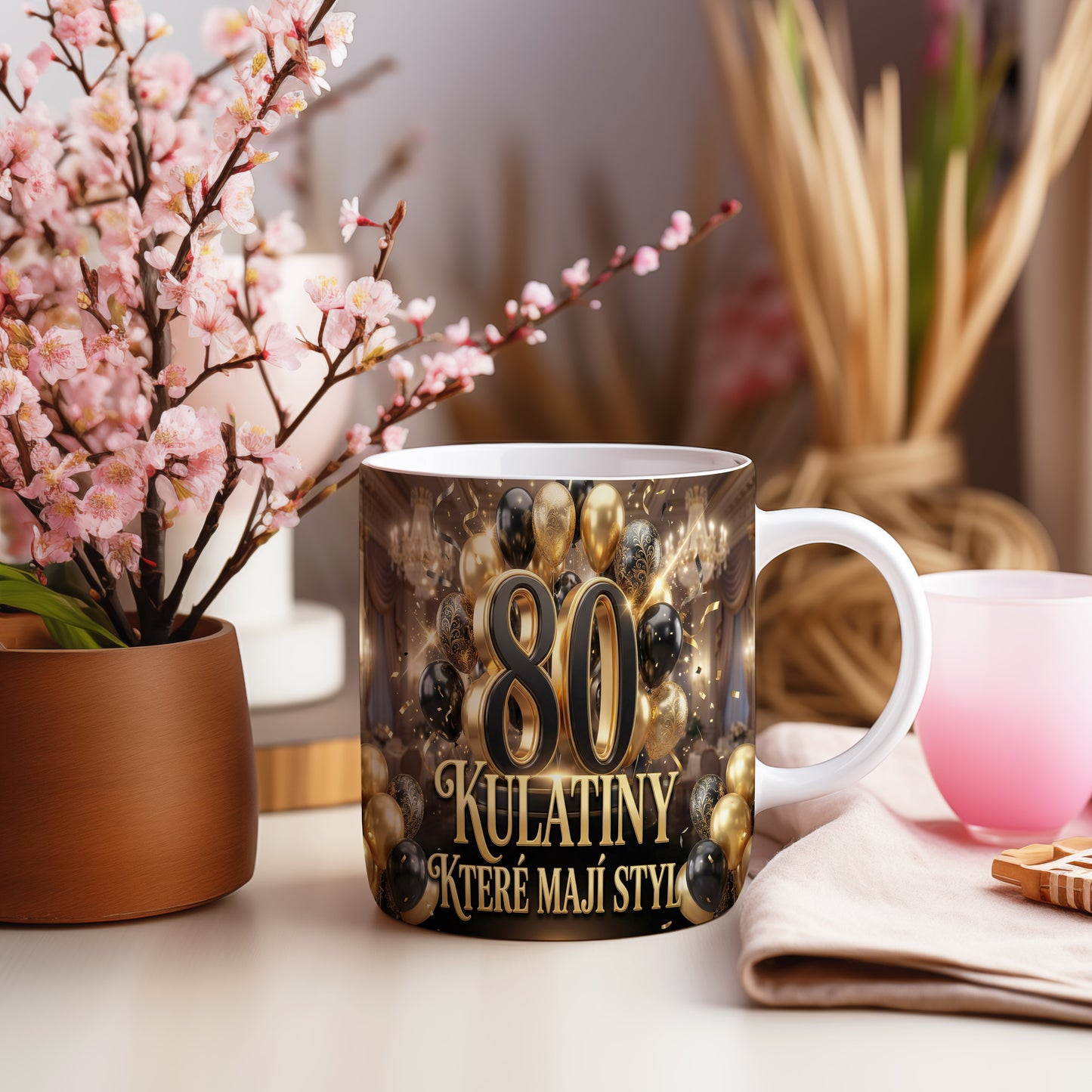 Narozeninový hrnek 80 let – KULATINY, KTERÉ MAJÍ STYL