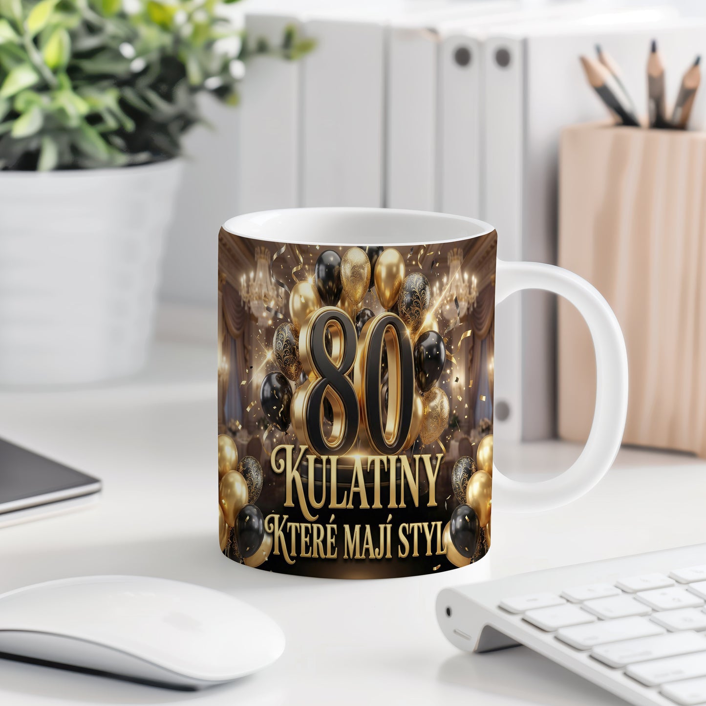 Narozeninový hrnek 80 let – KULATINY, KTERÉ MAJÍ STYL