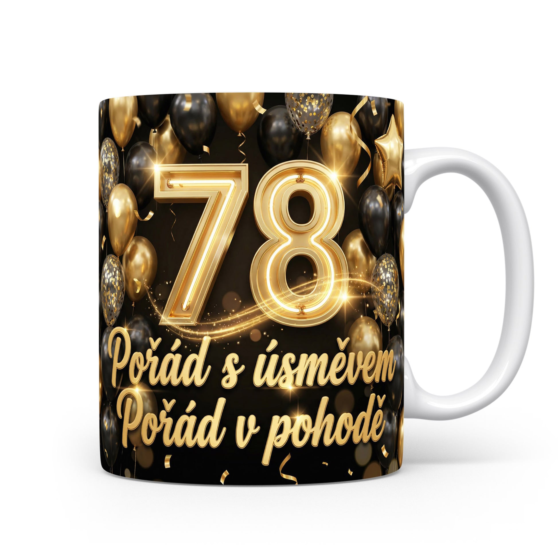 Narozeninový hrnek s věkem 78