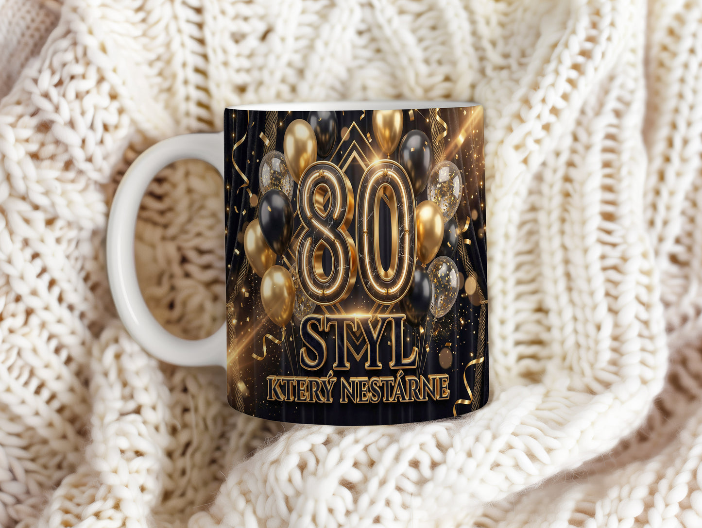 Narozeninový hrnek 80 let – STYL, KTERÝ NESTÁRNE!