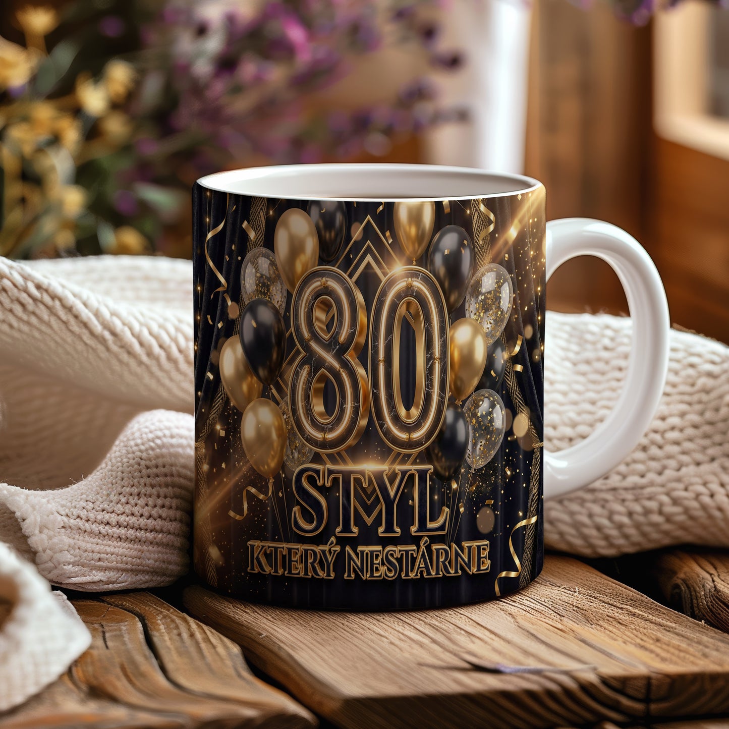 Narozeninový hrnek 80 let – STYL, KTERÝ NESTÁRNE!