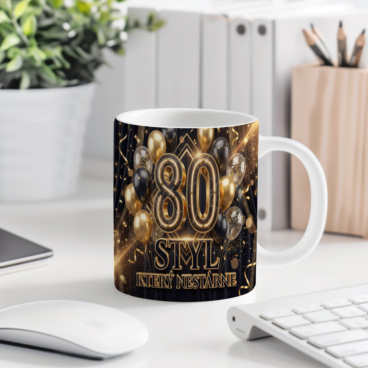 Narozeninový hrnek 80 let – STYL, KTERÝ NESTÁRNE!