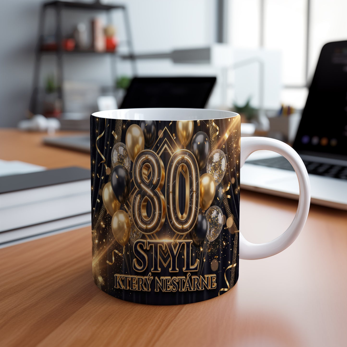 Narozeninový hrnek 80 let – STYL, KTERÝ NESTÁRNE!