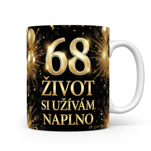 Narozeninový hrnek s číslem 68