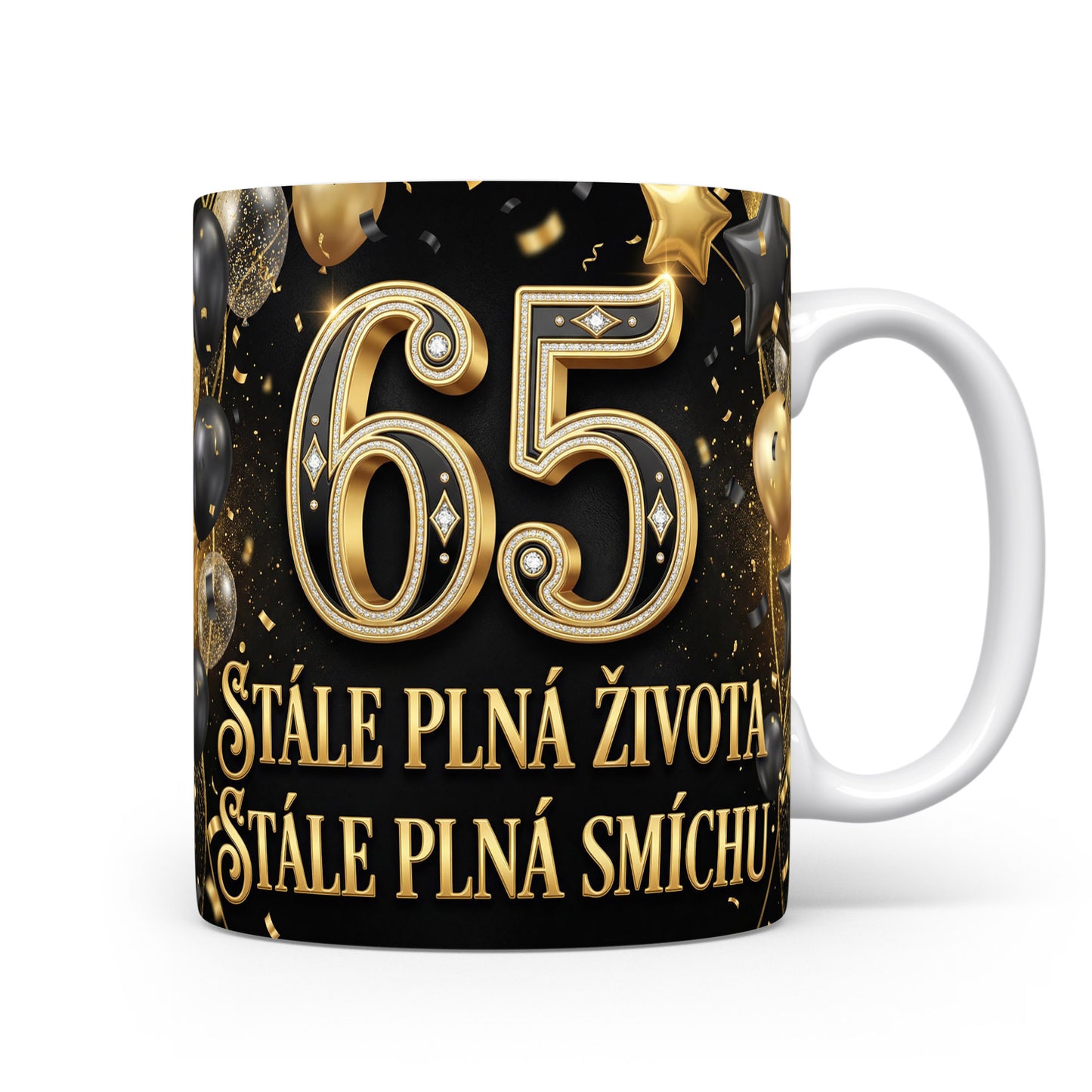 Narozeninový hrnek s číslem 65