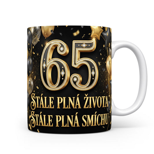 Narozeninový hrnek s číslem 65