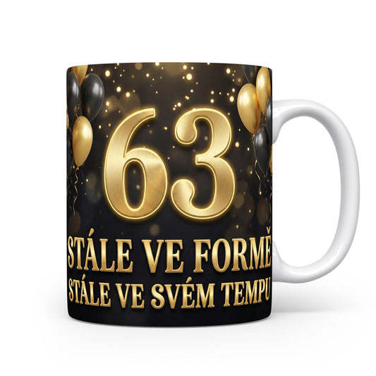 Narozeninový hrnek s číslem 63