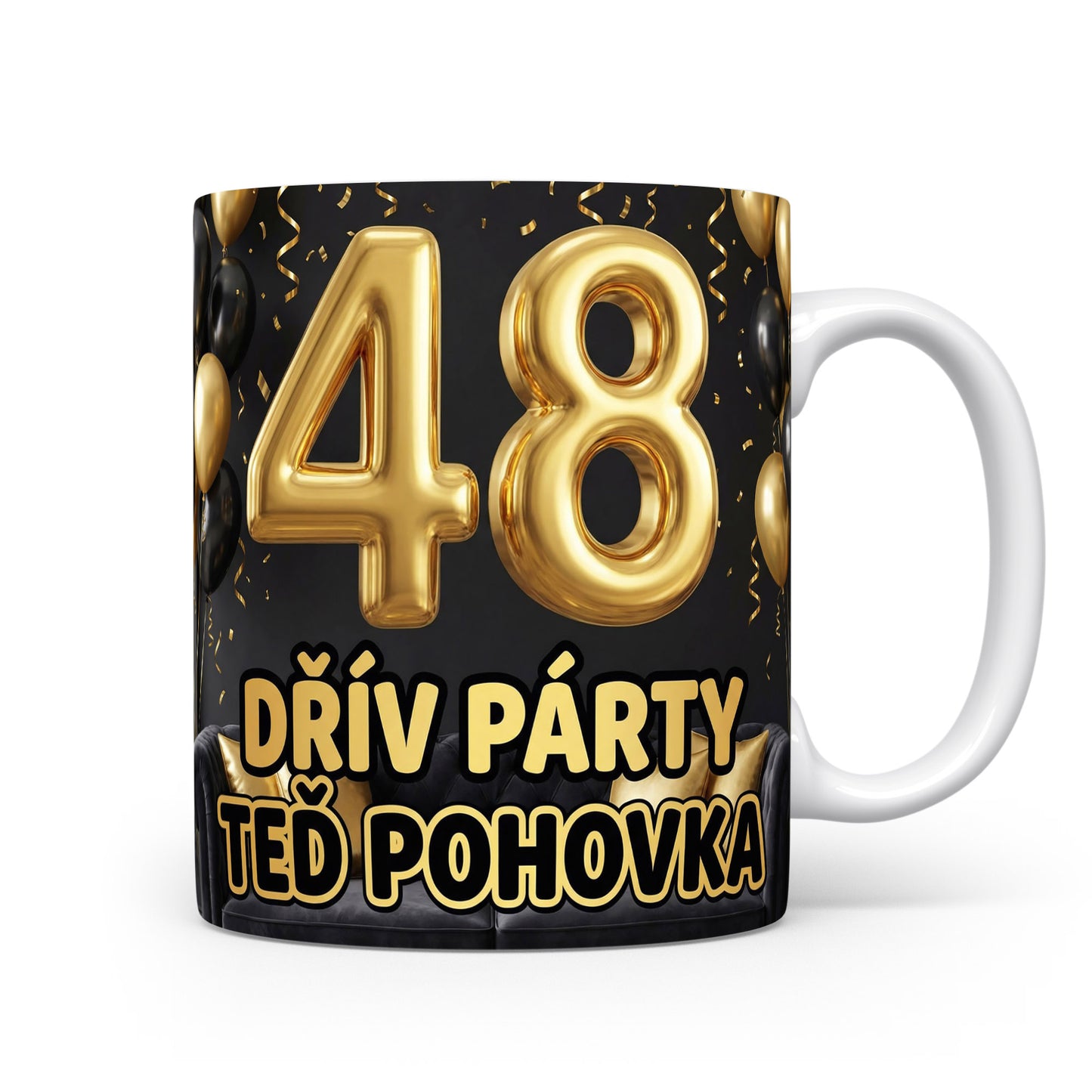 Narozeninový hrnek s číslem 48 a hláškou
