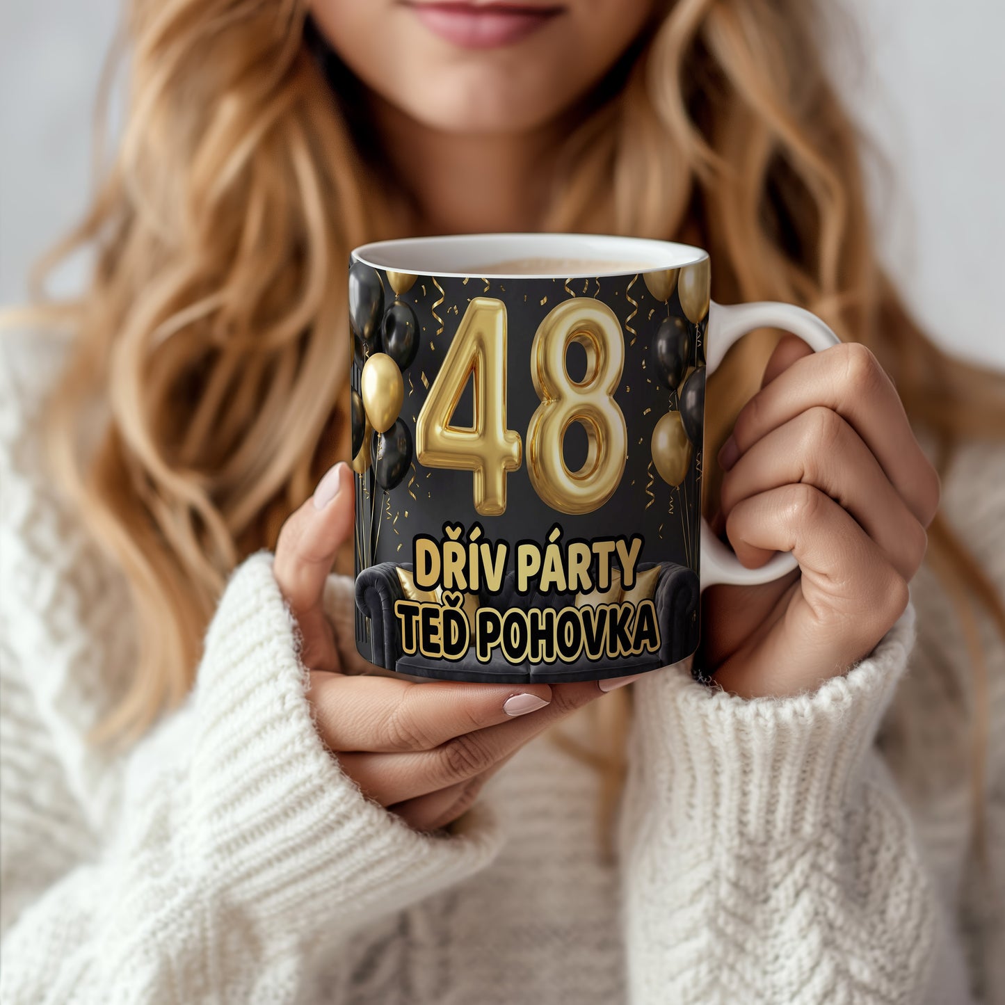 Narozeninový hrnek 48 let – DŘÍV PÁRTY TEĎ POHOVKA