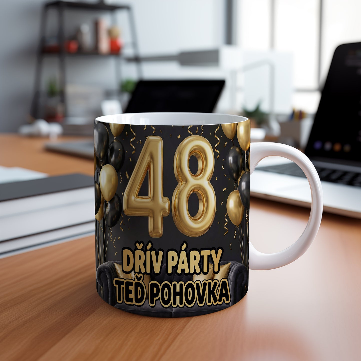 Narozeninový hrnek 48 let – DŘÍV PÁRTY TEĎ POHOVKA