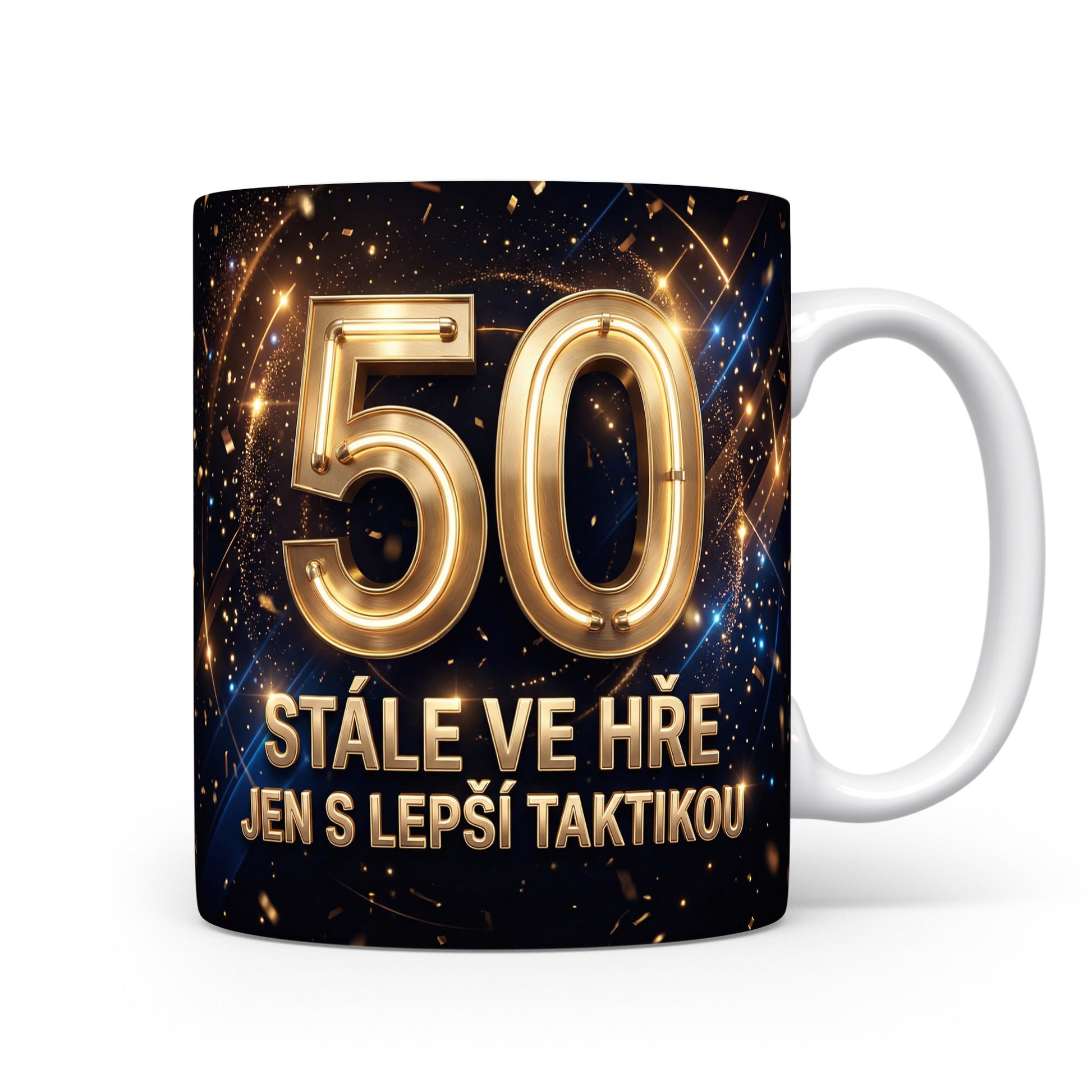 Hrnček s nápisem 50 stále ve hře jen s lepší taktikou