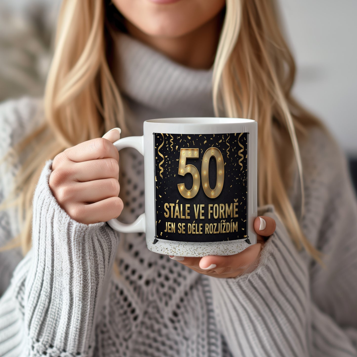 Narozeninový hrnek 50 let – STÁLE VE FORMĚ JEN SE DÉLE ROZJÍŽDÍM