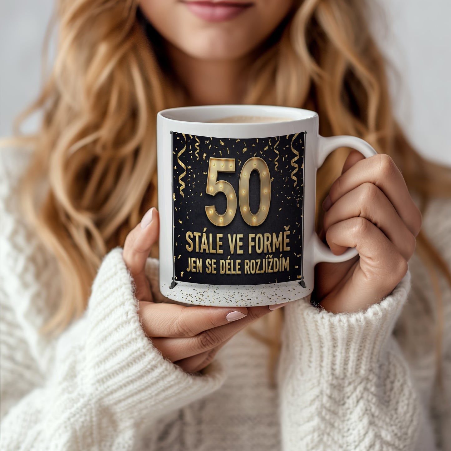 Narozeninový hrnek 50 let – STÁLE VE FORMĚ JEN SE DÉLE ROZJÍŽDÍM