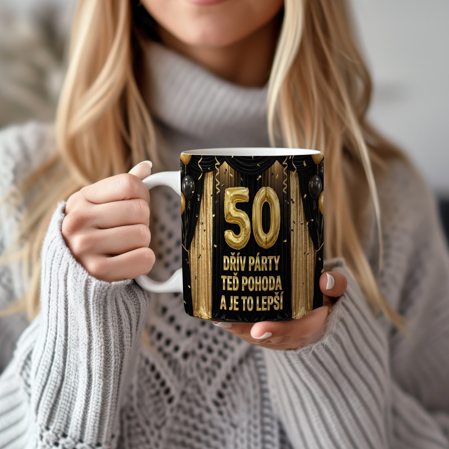 Narozeninový hrnek 50 let – DŘÍV PÁRTY TEĎ POHODA A JE TO LEPŠÍ