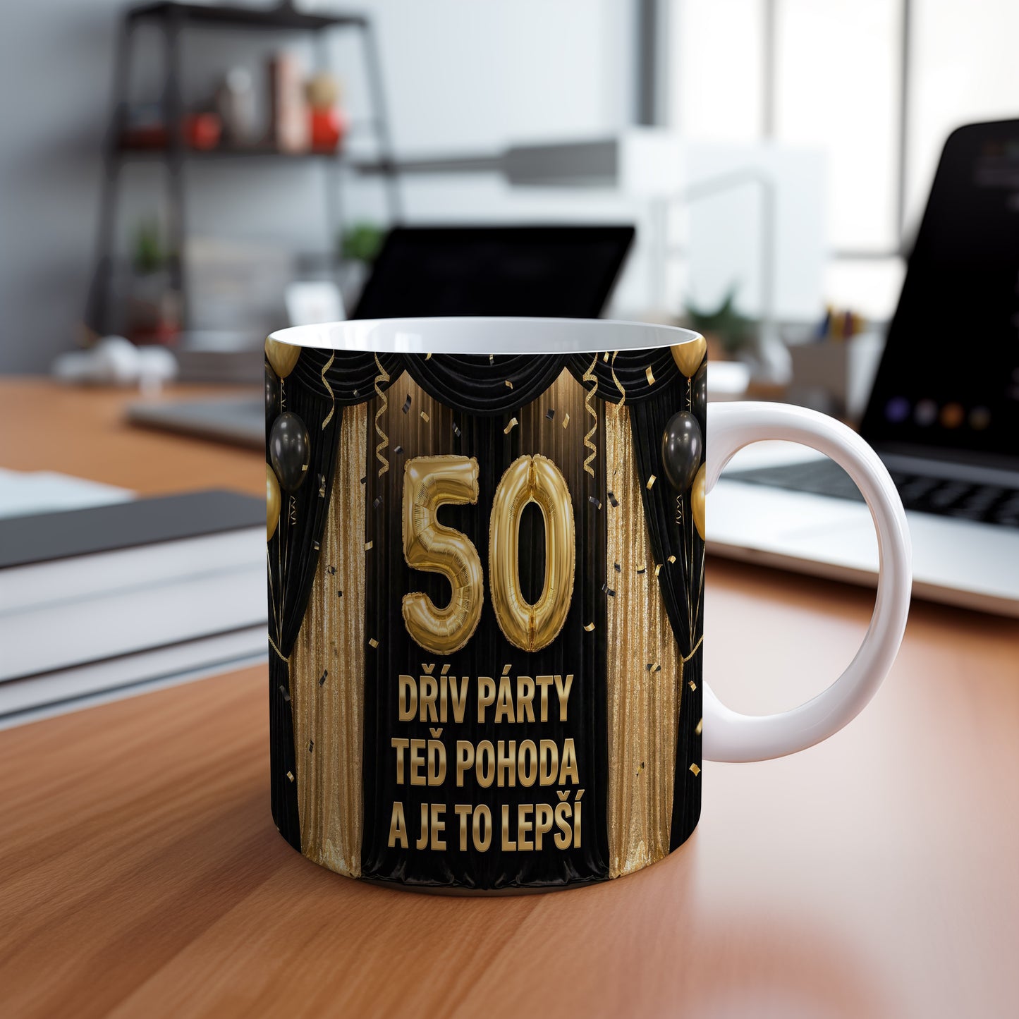 Narozeninový hrnek 50 let – DŘÍV PÁRTY TEĎ POHODA A JE TO LEPŠÍ