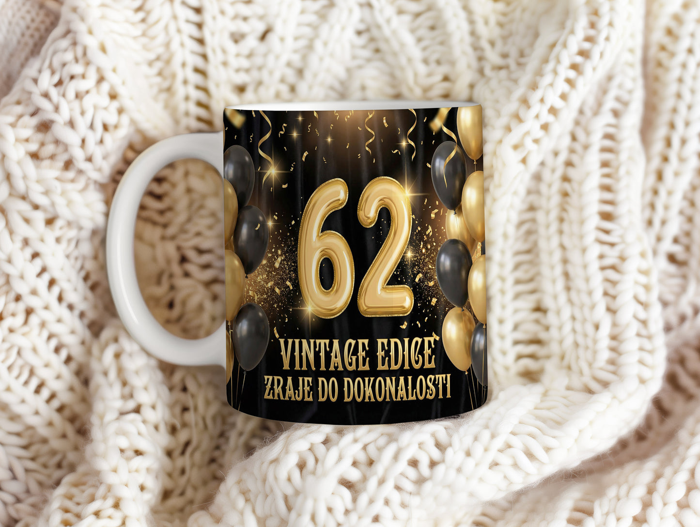 Narozeninový hrnek 62 let – VINTAGE EDICE ZRAJE DO DOKONALOSTI