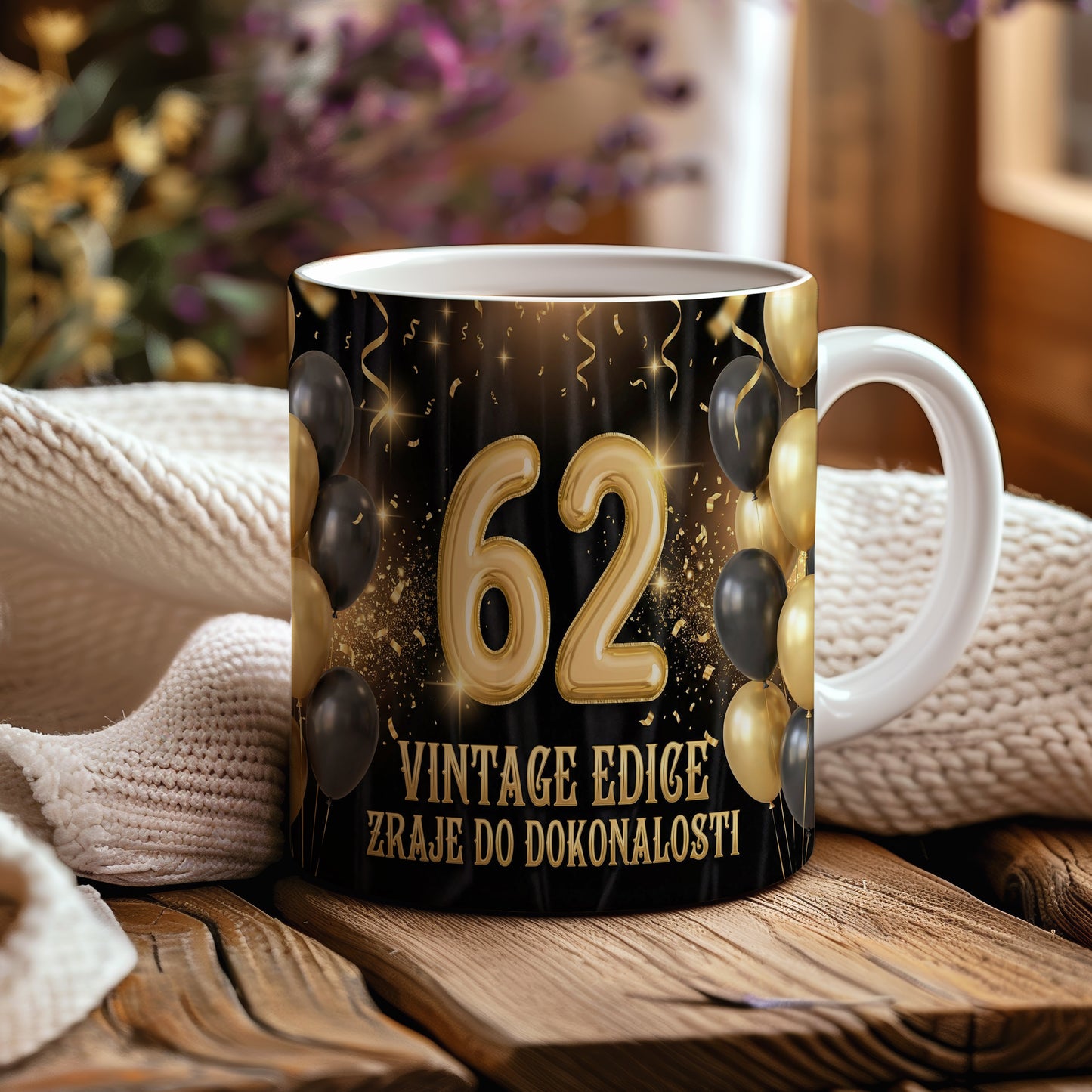 Narozeninový hrnek 62 let – VINTAGE EDICE ZRAJE DO DOKONALOSTI