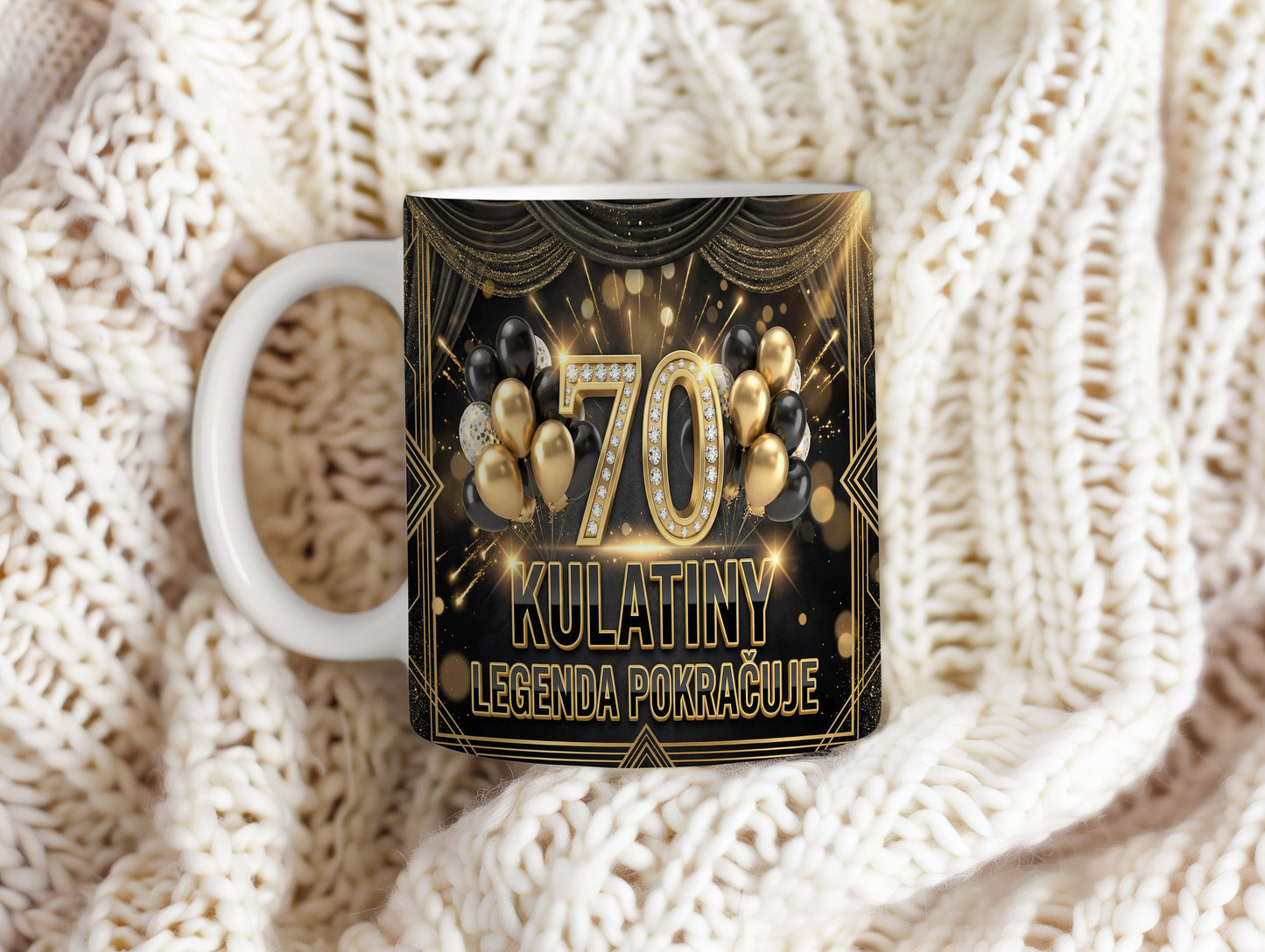 Narozeninový hrnek 70 let – KULATINY LEGENDA POKRAČUJE