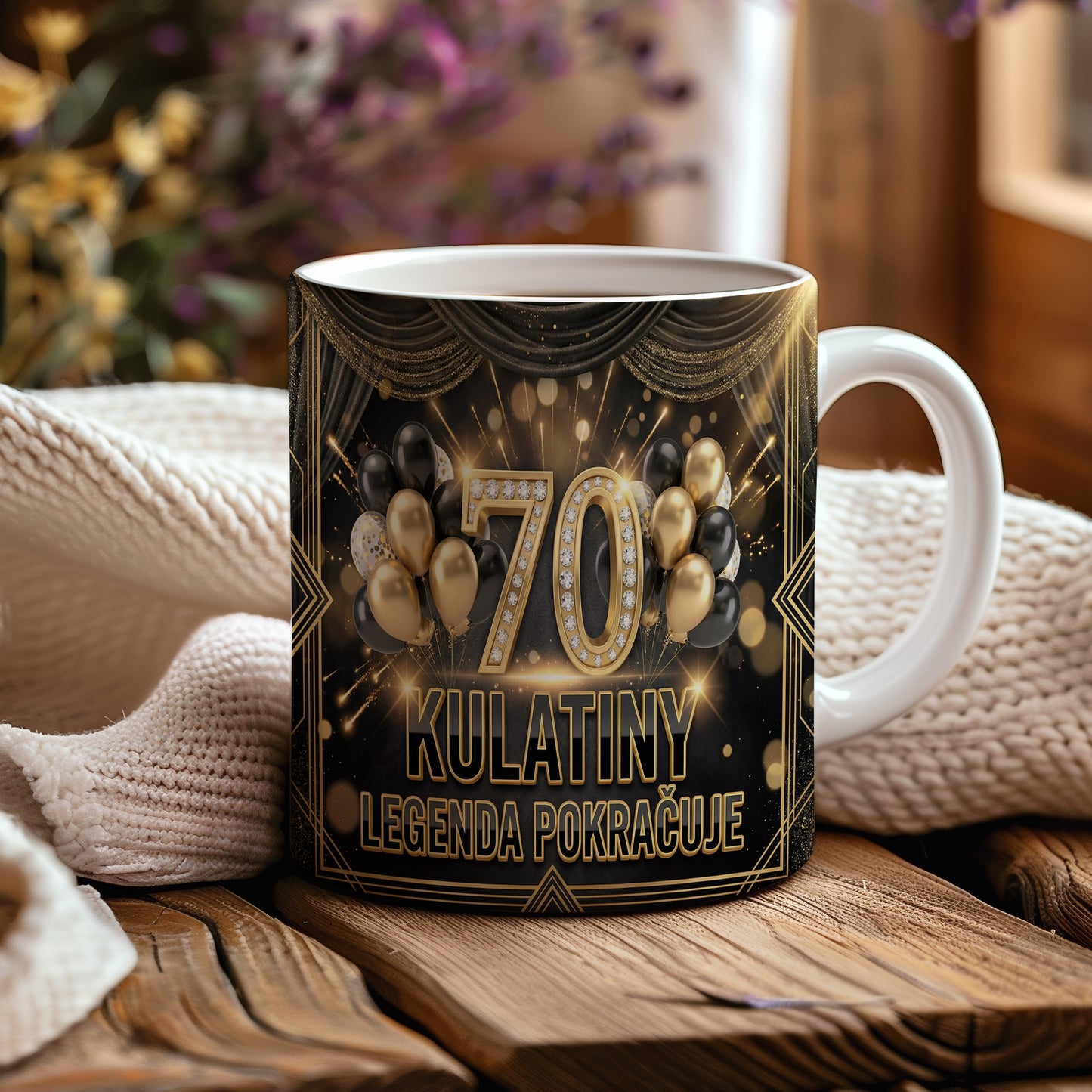 Narozeninový hrnek 70 let – KULATINY LEGENDA POKRAČUJE
