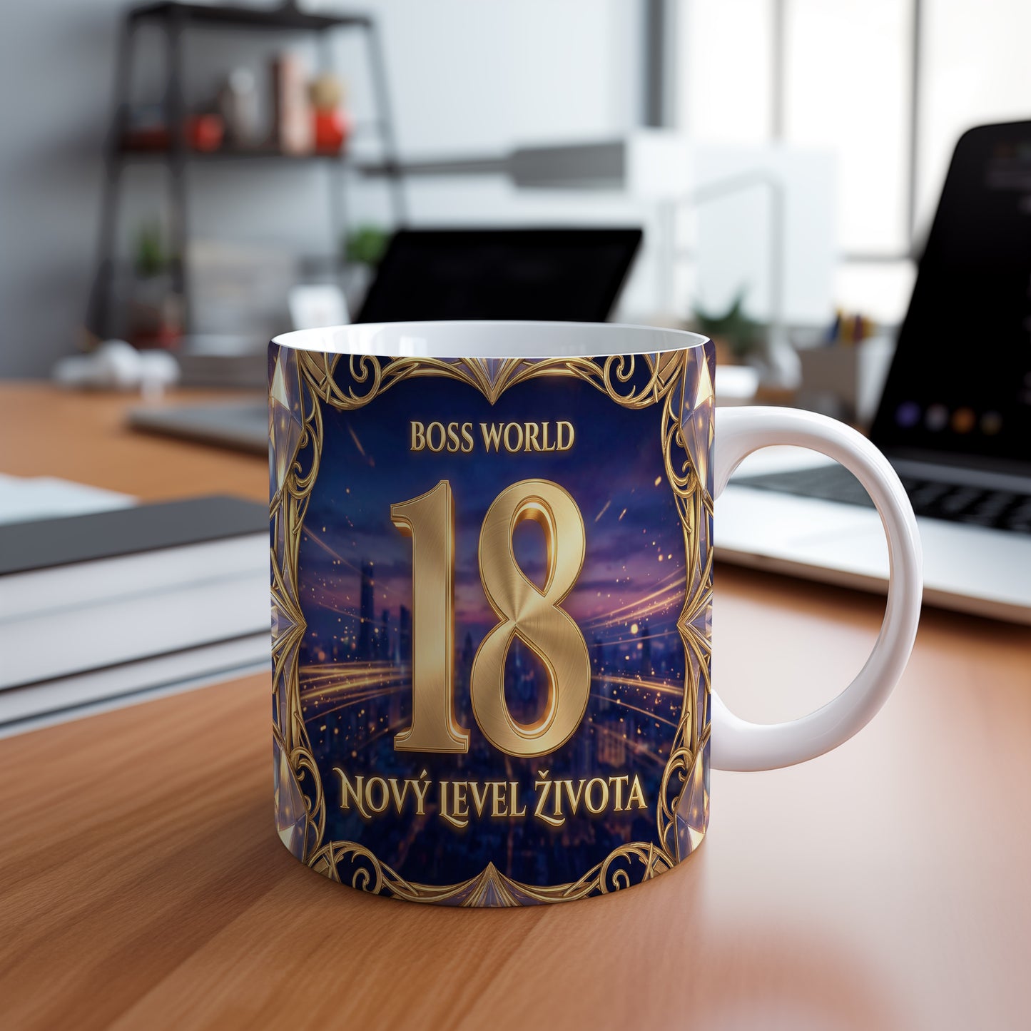 Narozeninový hrnek 18 let – NOVÝ LEVEL ŽIVOTA
