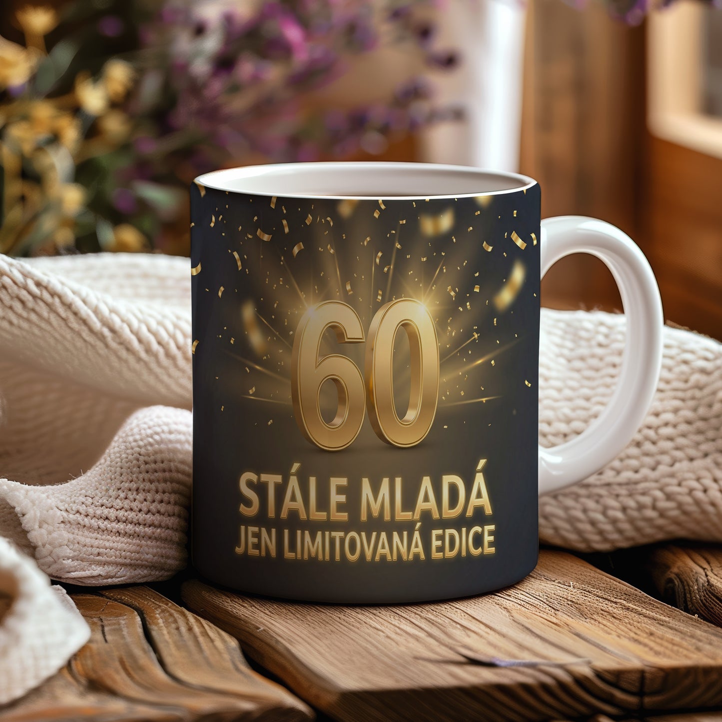 Narozeninový hrnek 60 let – STÁLE MLADÁ JEN LIMITOVANÁ EDICE