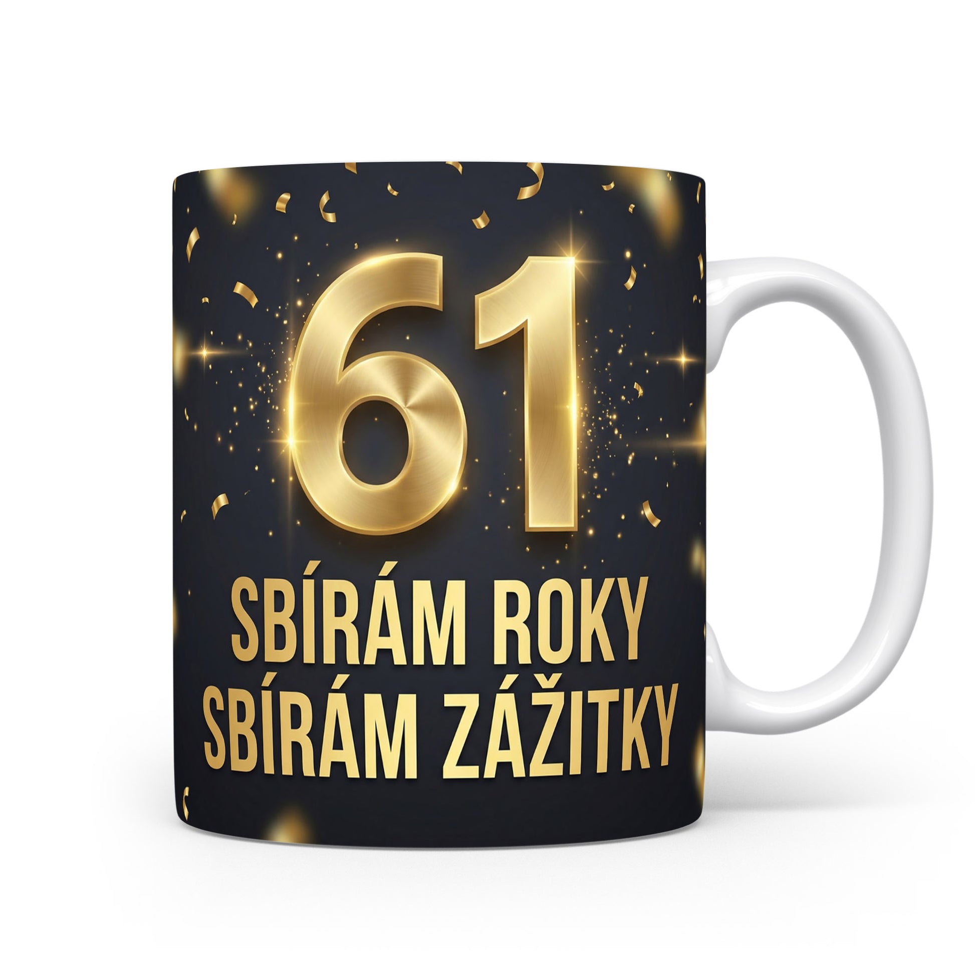 Narozeninový hrnek s číslem 61