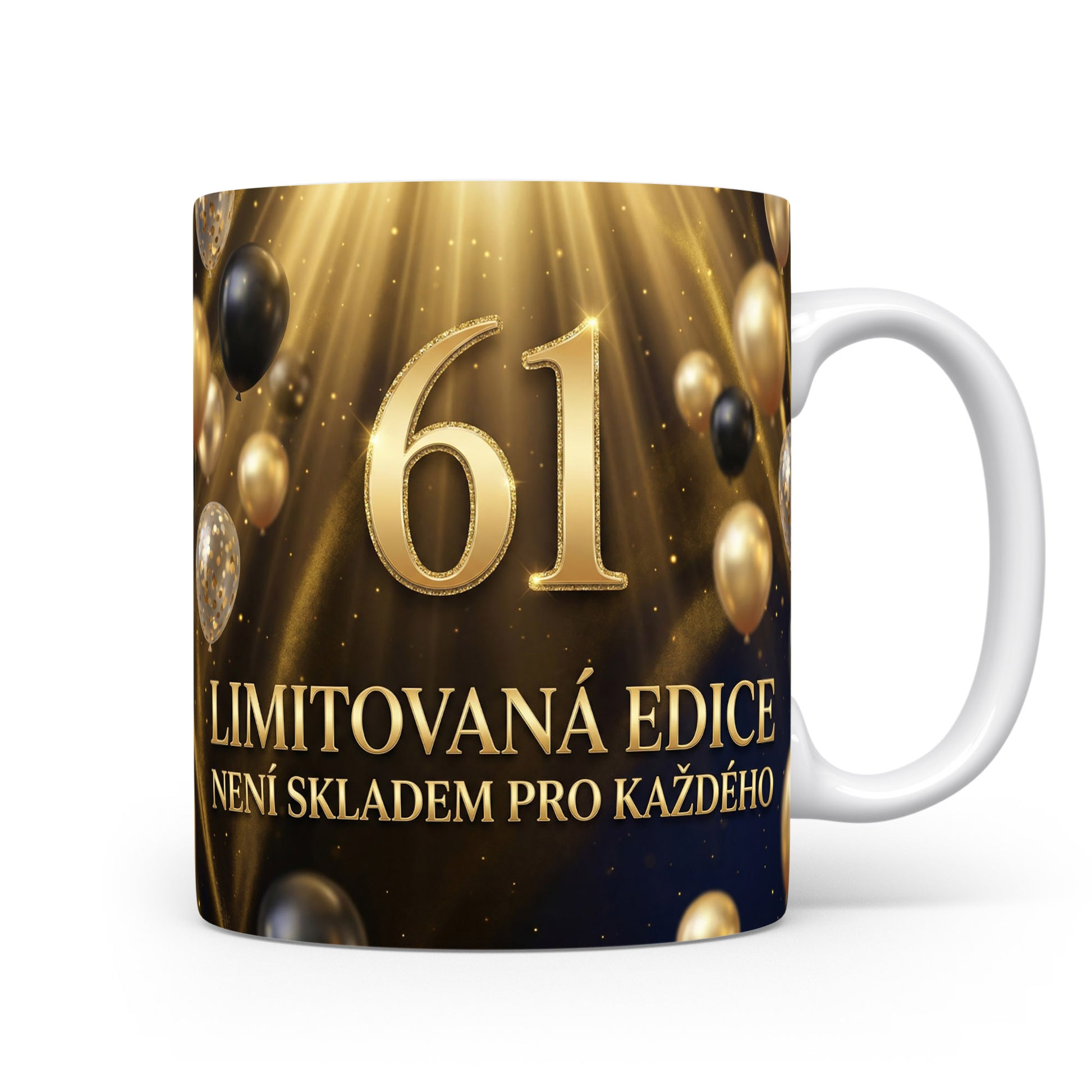 Hrnček s nápisem Limitovaná edice 61