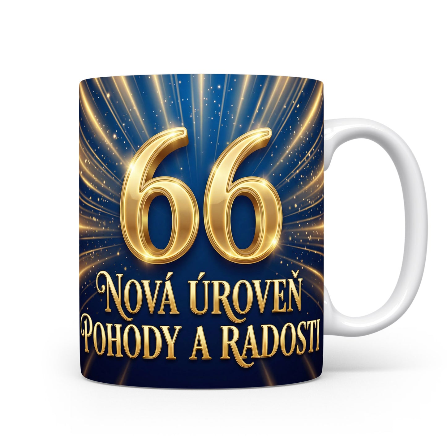 Narozeninový hrnek s věkem 66