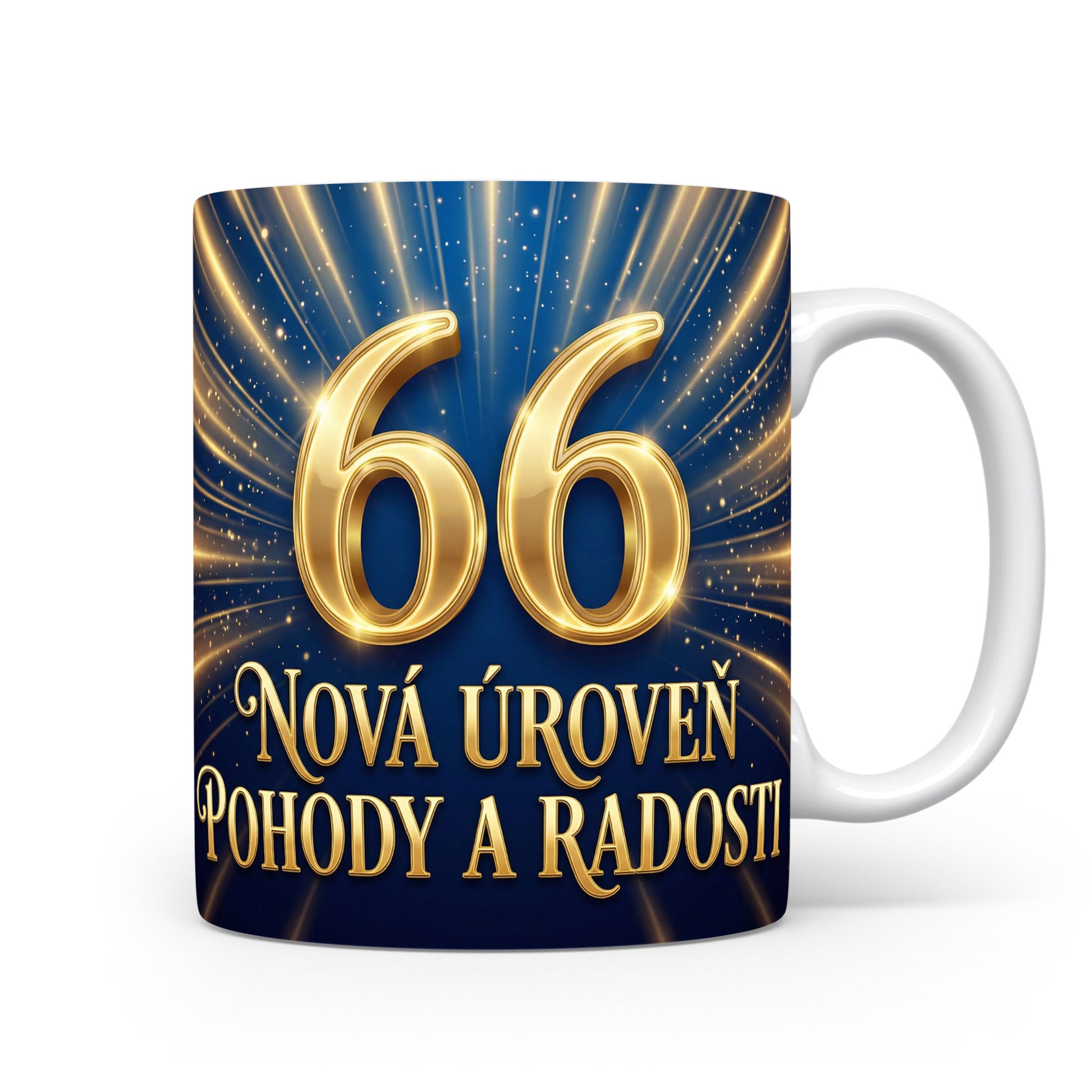 Narozeninový hrnek s věkem 66