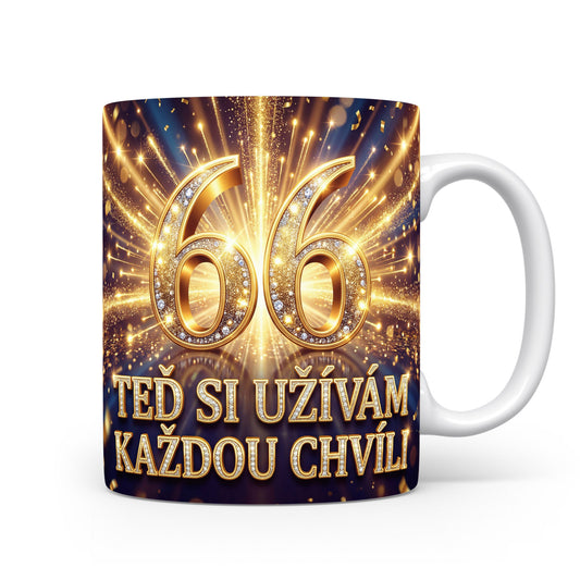 Narozeninový hrnek s číslem 66