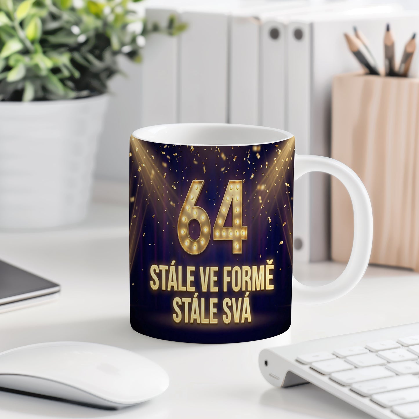 Narozeninový hrnek 64 let – STÁLE VE FORMĚ STÁLE SVÁ