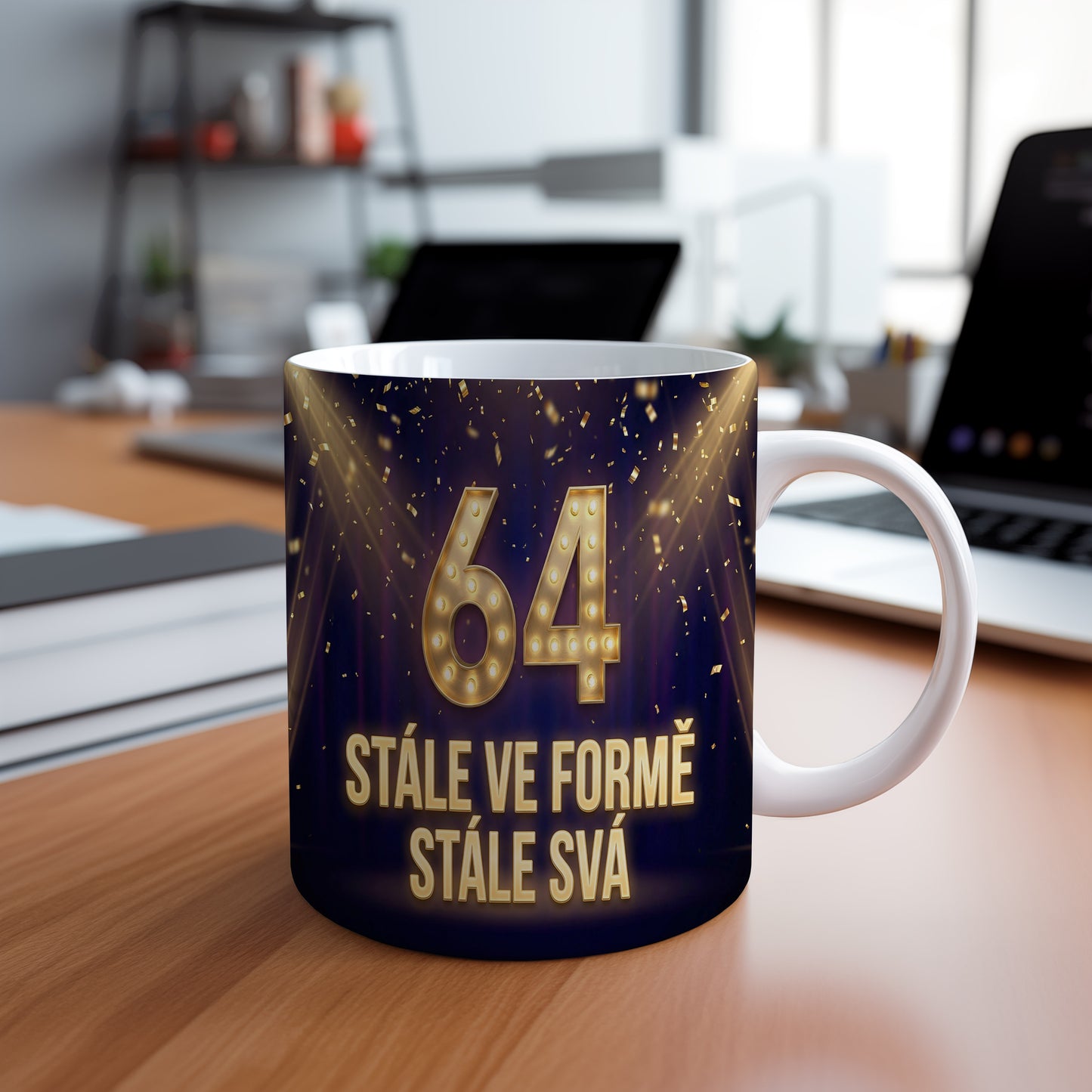 Narozeninový hrnek 64 let – STÁLE VE FORMĚ STÁLE SVÁ