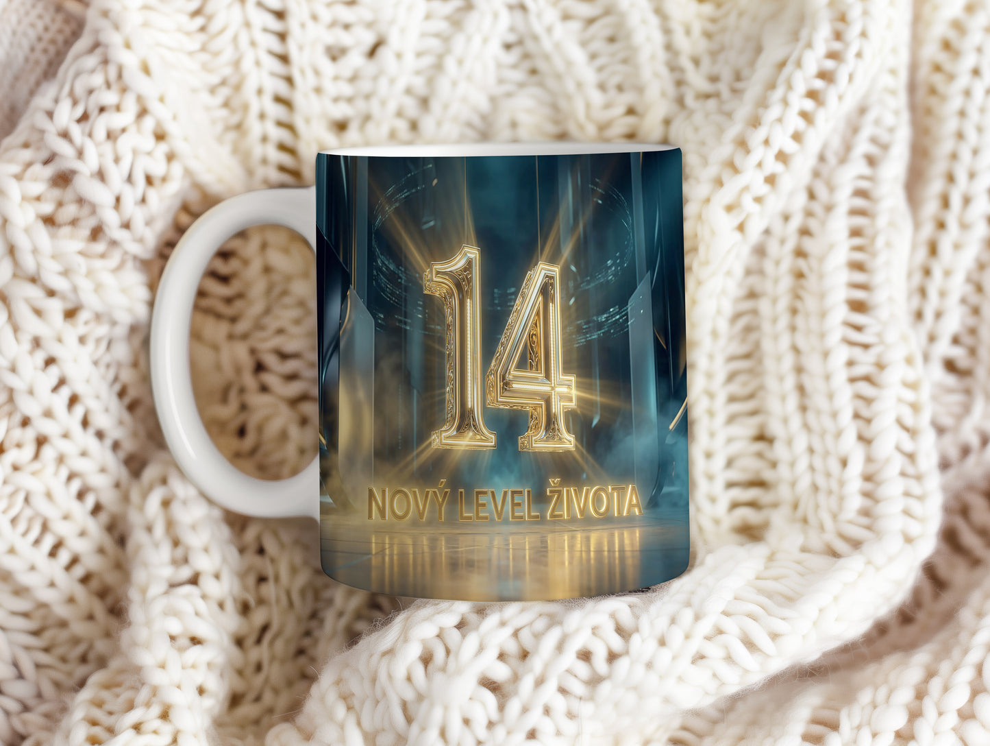 Narozeninový hrnek 14 let – NOVÝ LEVEL ŽIVOTA