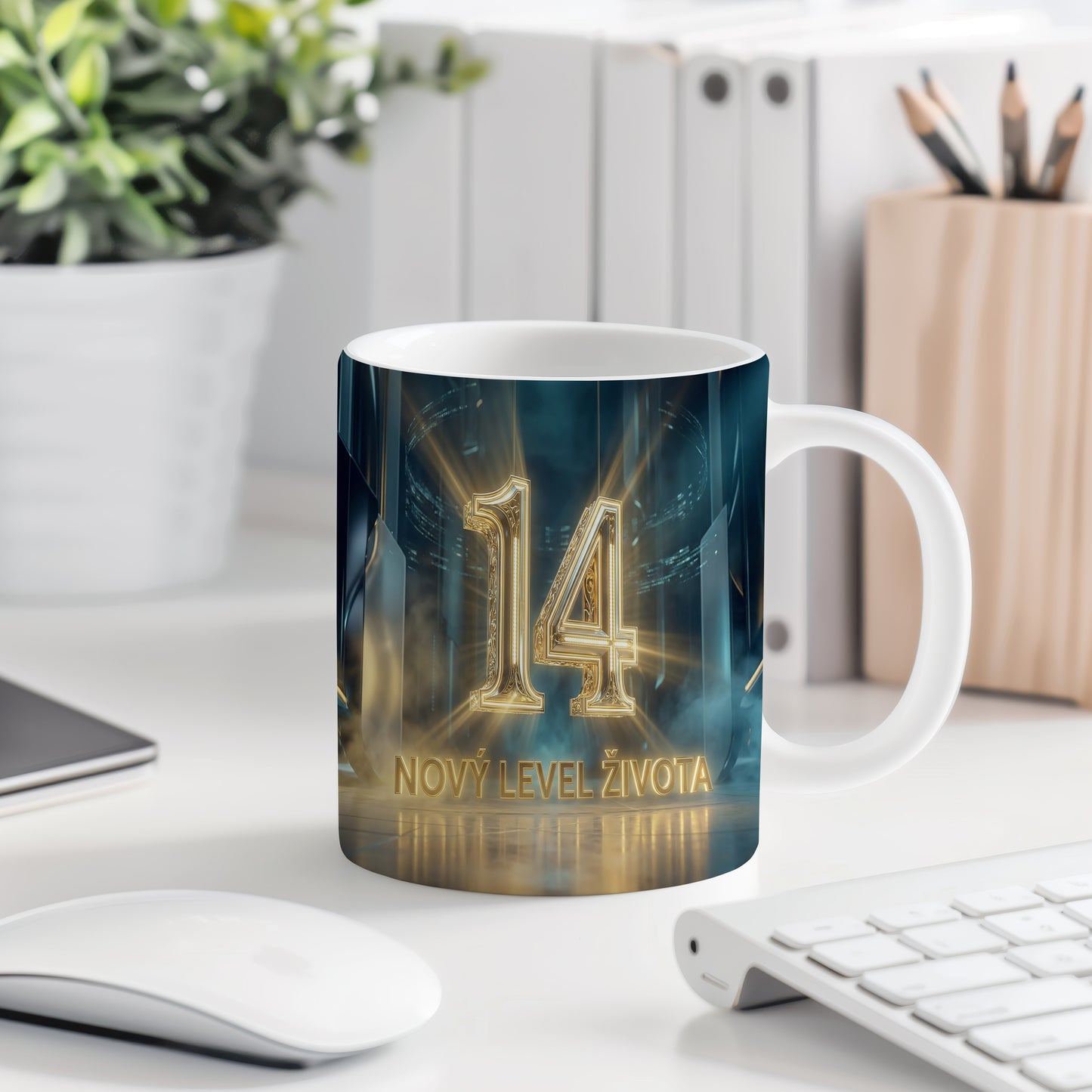 Narozeninový hrnek 14 let – NOVÝ LEVEL ŽIVOTA