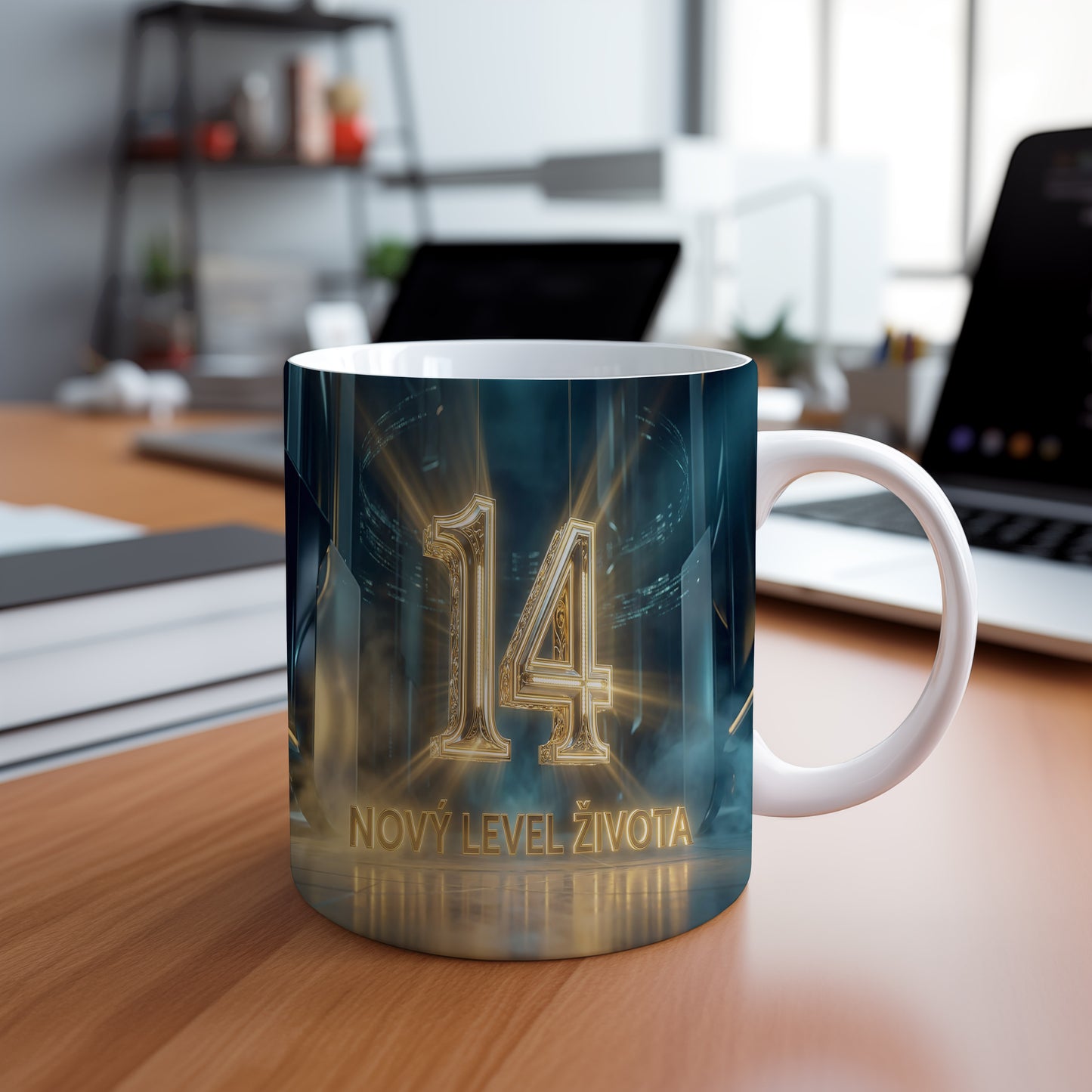 Narozeninový hrnek 14 let – NOVÝ LEVEL ŽIVOTA