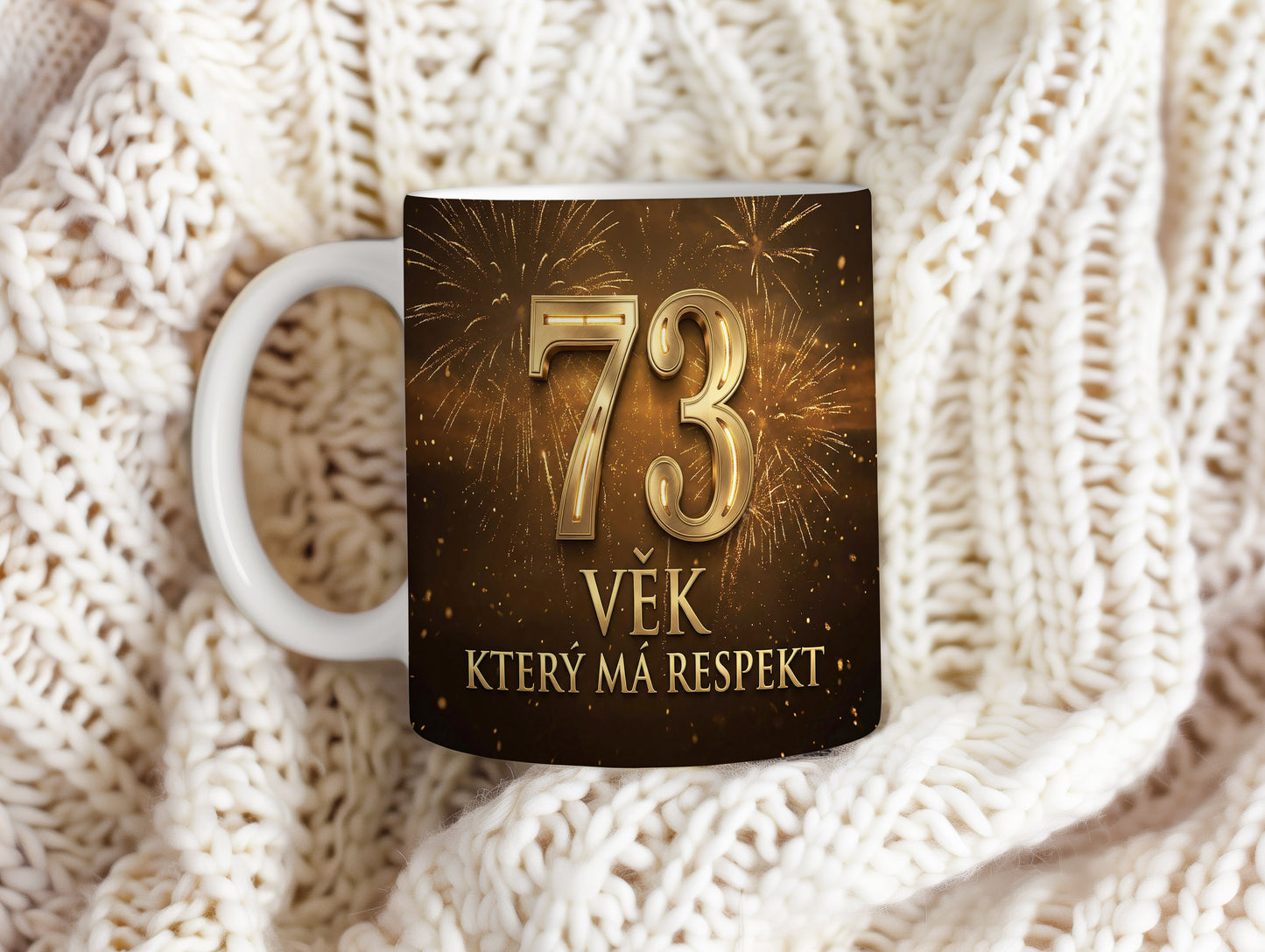 Narozeninový hrnek 73 let – VĚK, KTERÝ MÁ RESPEKT
