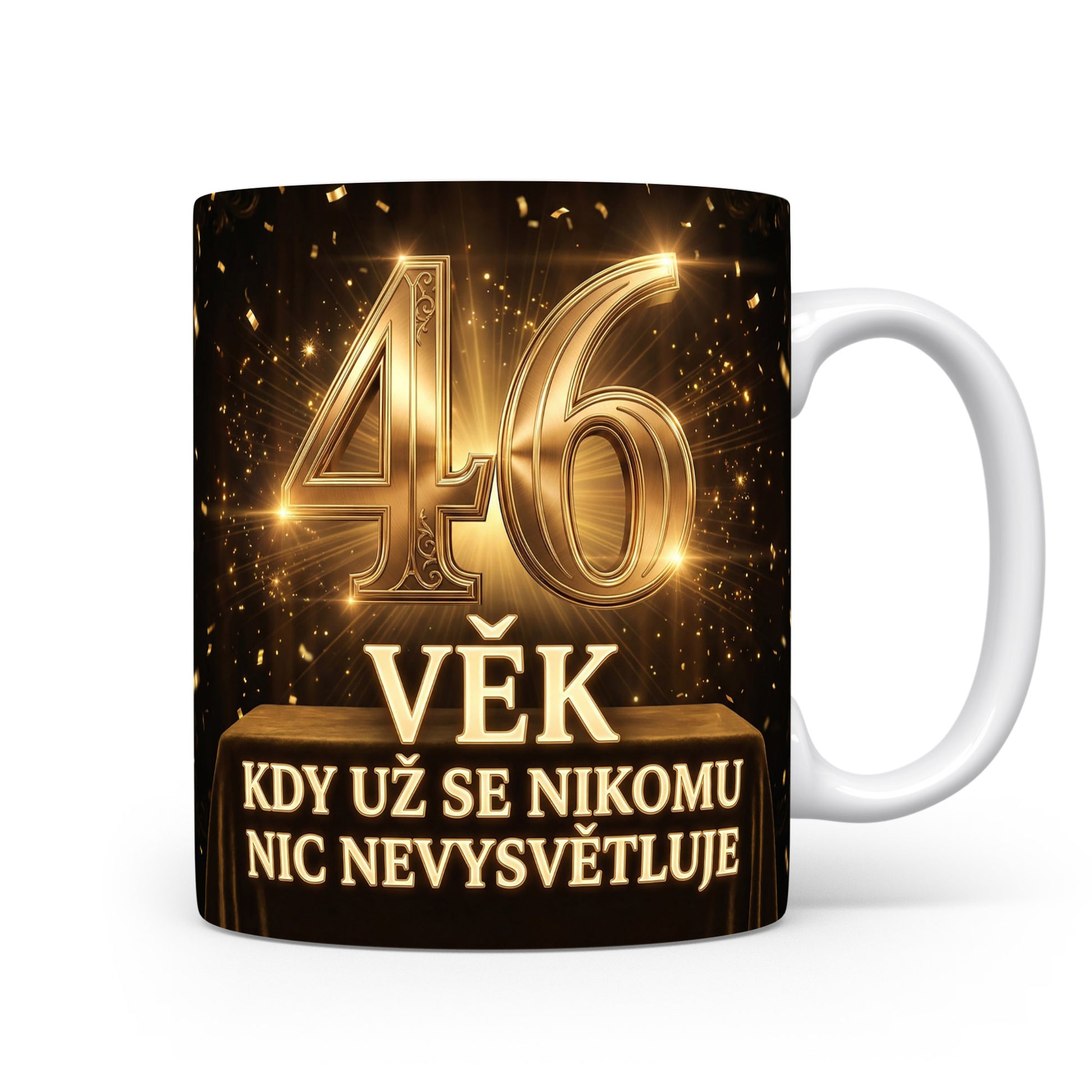 Narozeninový hrnek s věkem 46