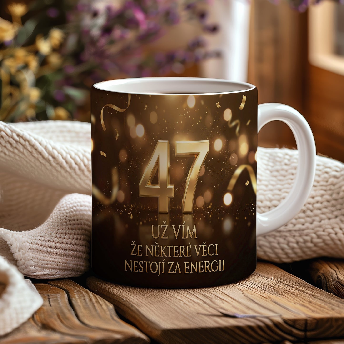 Narozeninový hrnek 47 let – UŽ VÍM ŽE NĚKTERÉ VĚCI NESTOJÍ ZA ENERGII